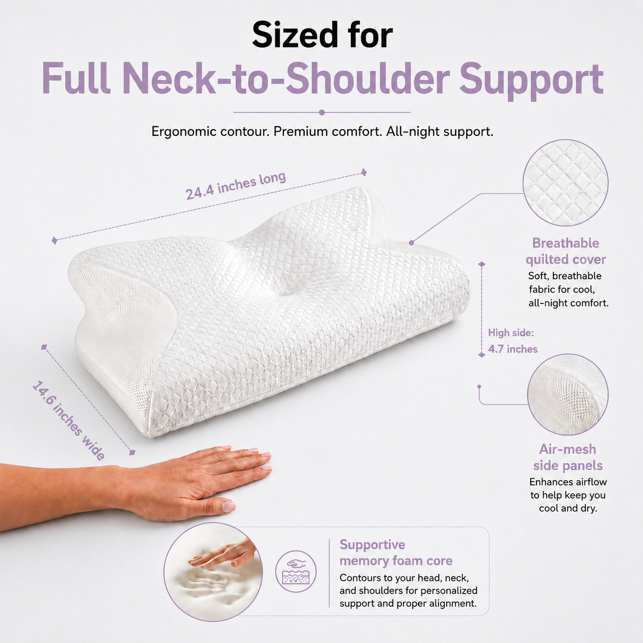 Pillowry™ Memory Foam Neck Pillow